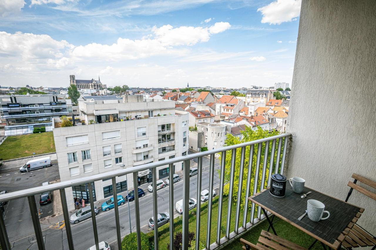 Le Septieme - Vue Cathedrale - Saint Remi Lejlighed Reims Eksteriør billede